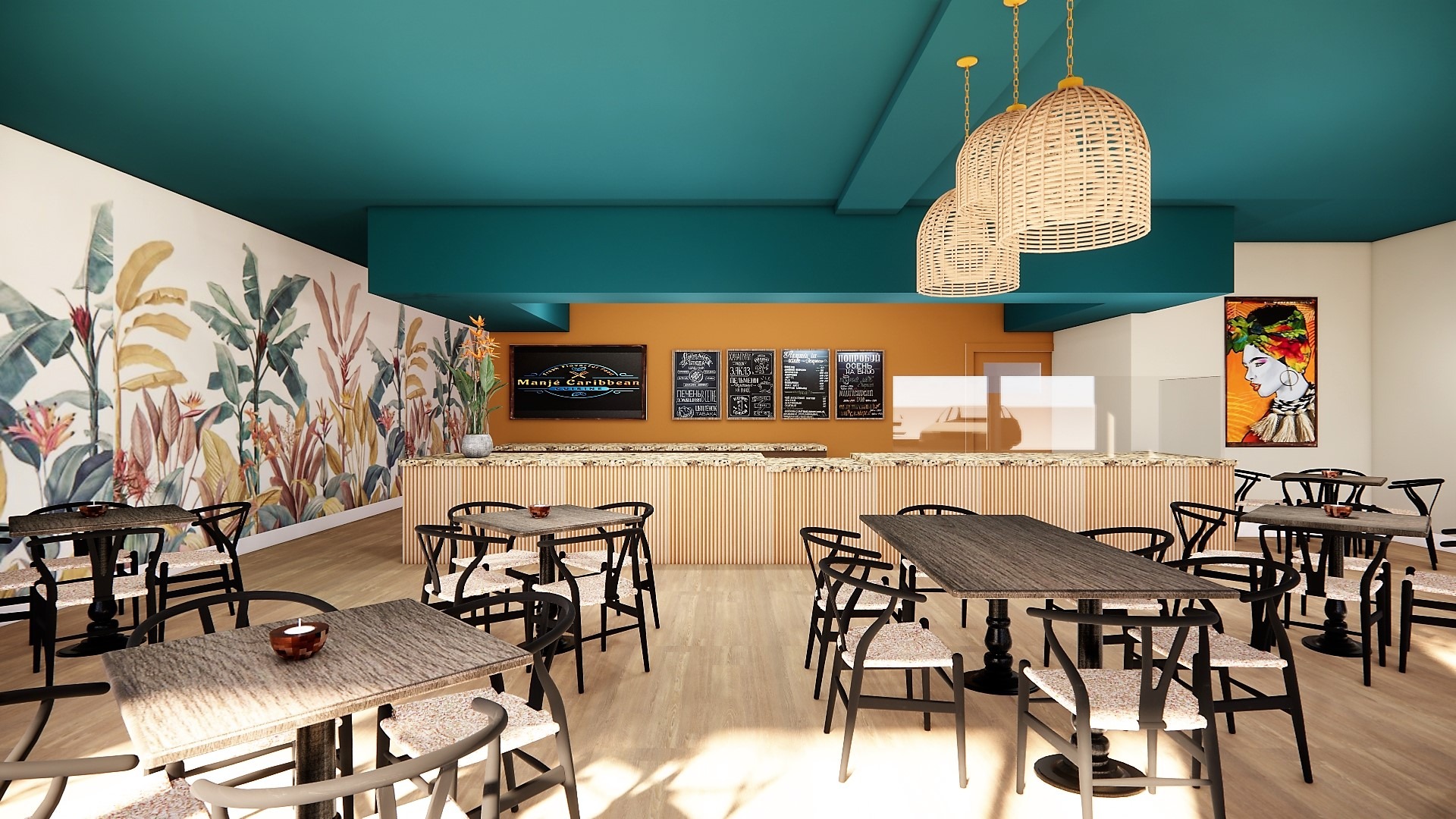 Caribbean Dining in West Chester PA seating area photo