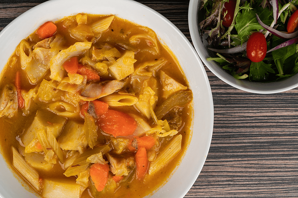 butternut squash soup tropical-themed restaurant